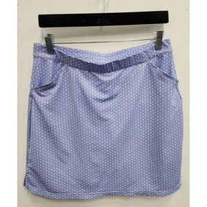 Peter Millar Womens Pull On Activewear Skort Medium Blue White Print Golf Tennis